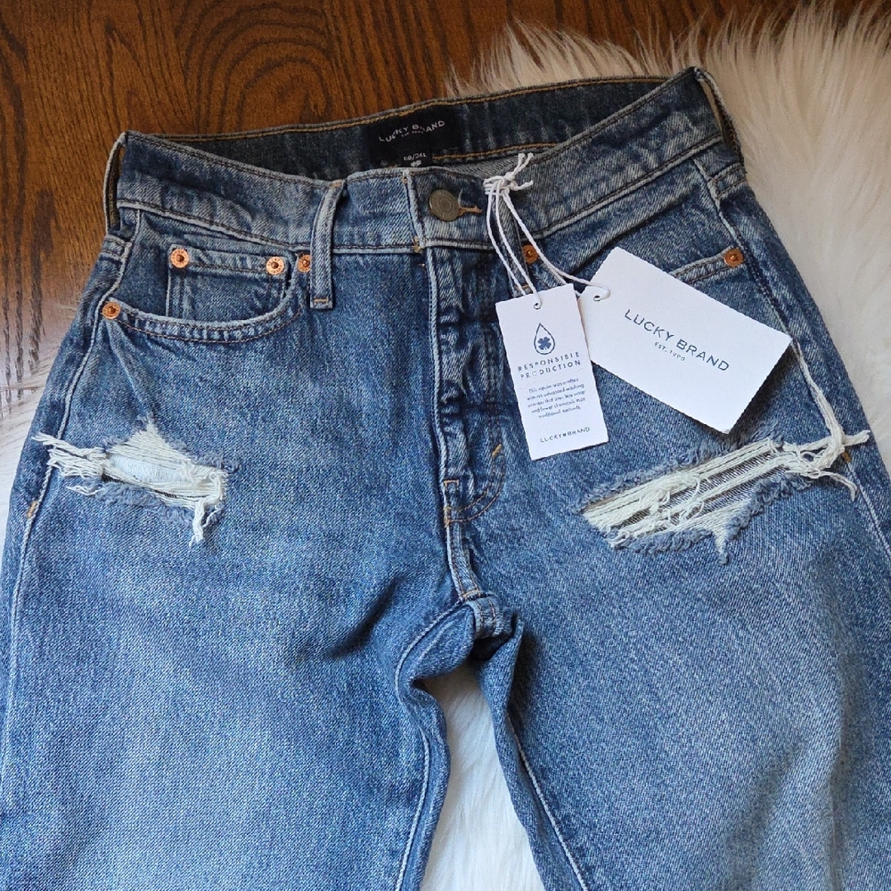 Lucky Brand High Rise Straight Jeans
